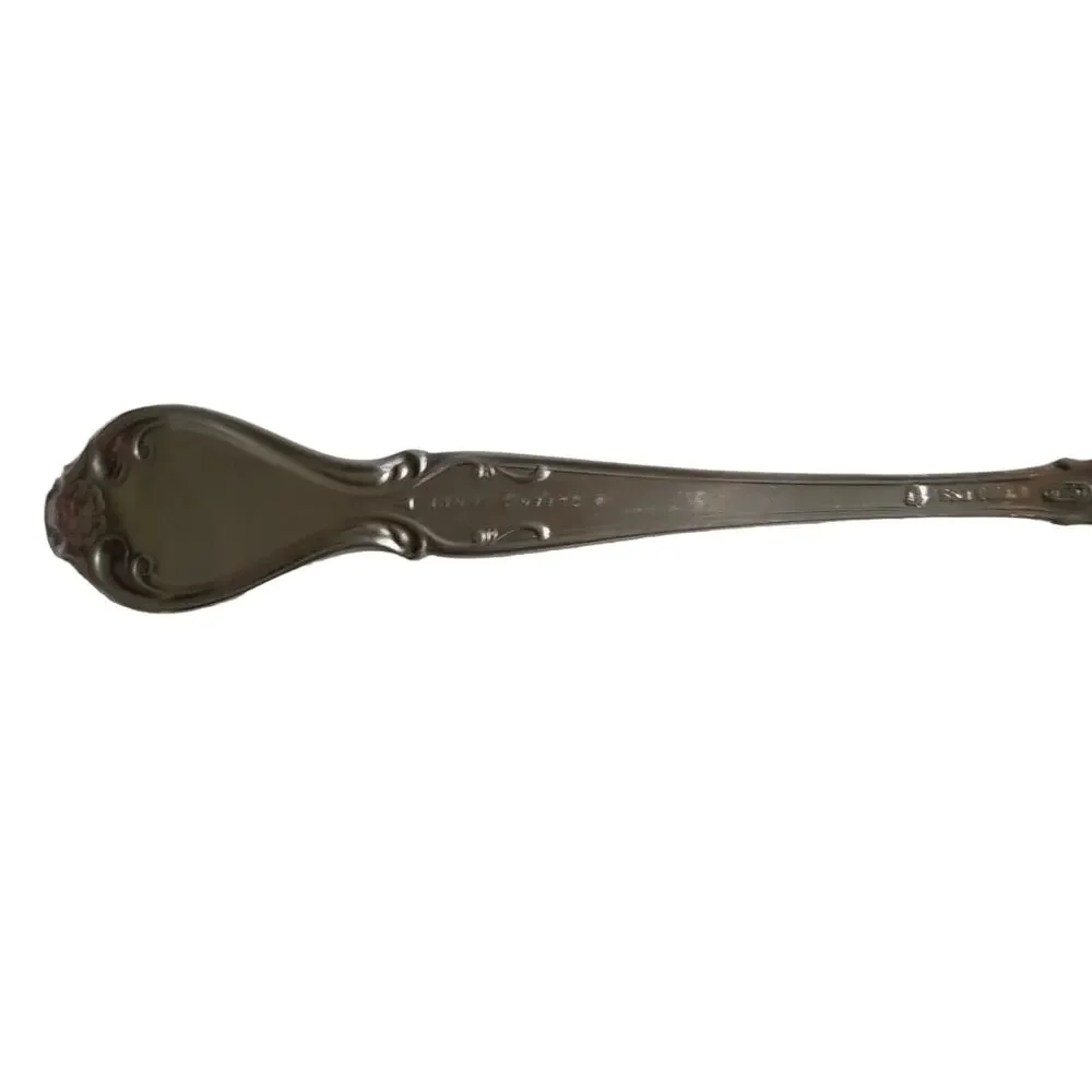 Vintage 70s Lyons Queens Fancy Sugar Spoon Stainless Steel 6